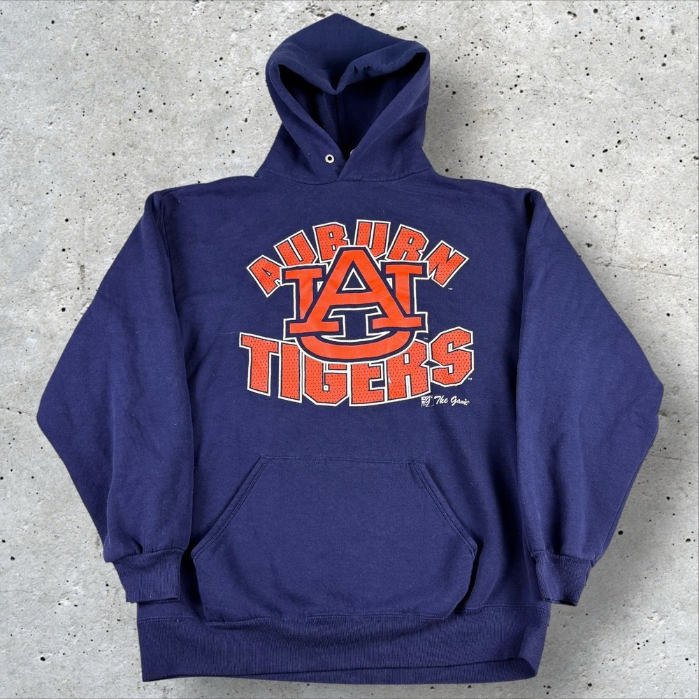 Vintage 90s Auburn Tigers Hoodie Men's Large USA‎ The Game
